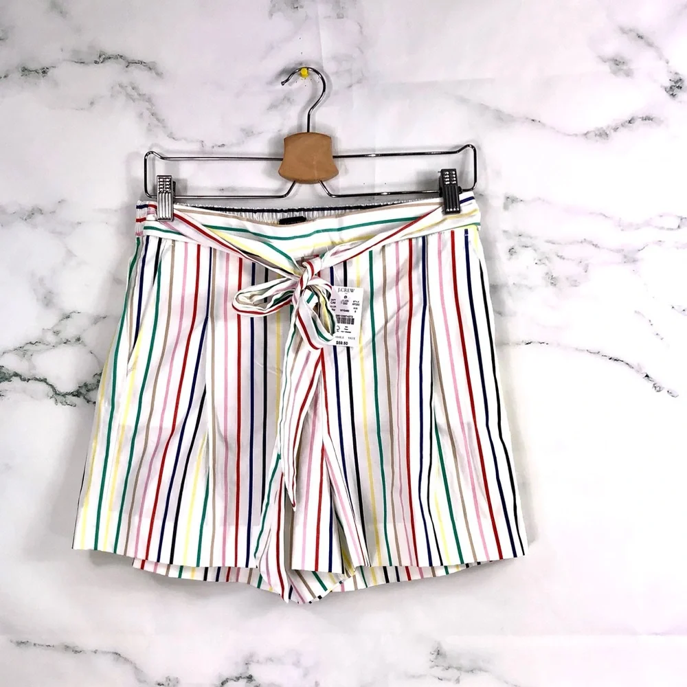 4 for $25 NEW WITH TAGS J. CREW Rainbow Stripe Paperbag
